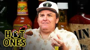 Tim Dillon Helps Himself to More Milk While Eating Spicy Wings