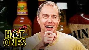 Sam Rockwell Monologues His Pain While Eating Spicy Wings